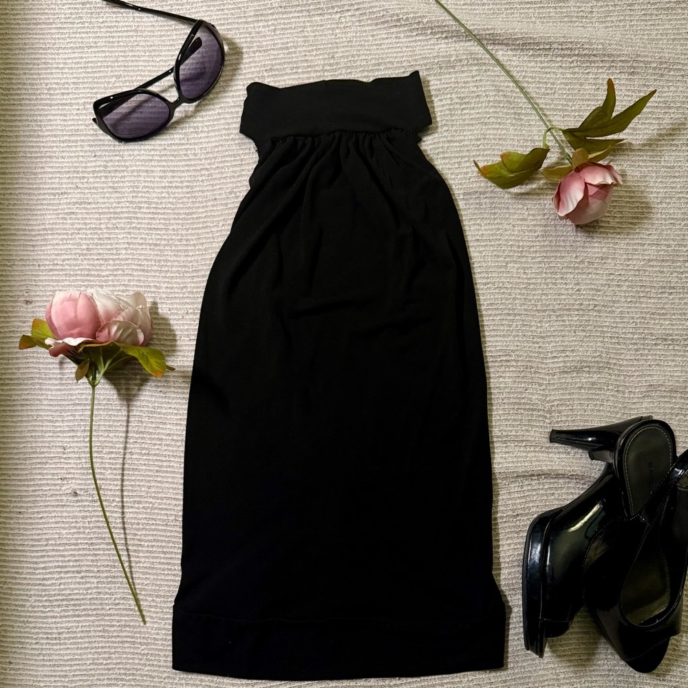 Black Halter Top XS Adjustable Tie Back Made in Italy